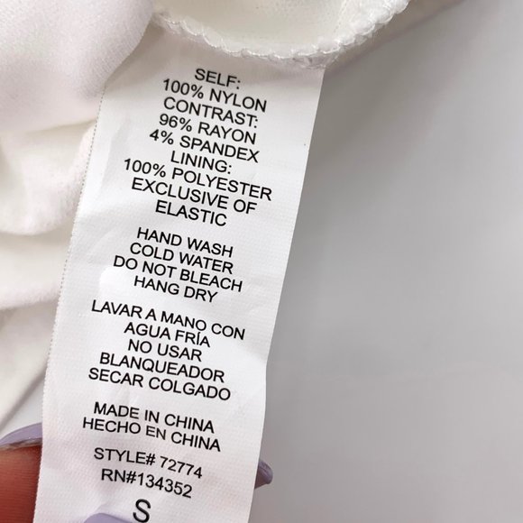 2 Brand New Tops Basic White Lace Shirt & Polka Dot Ruffle Ruched Ivory Top - Picture 11 of 14